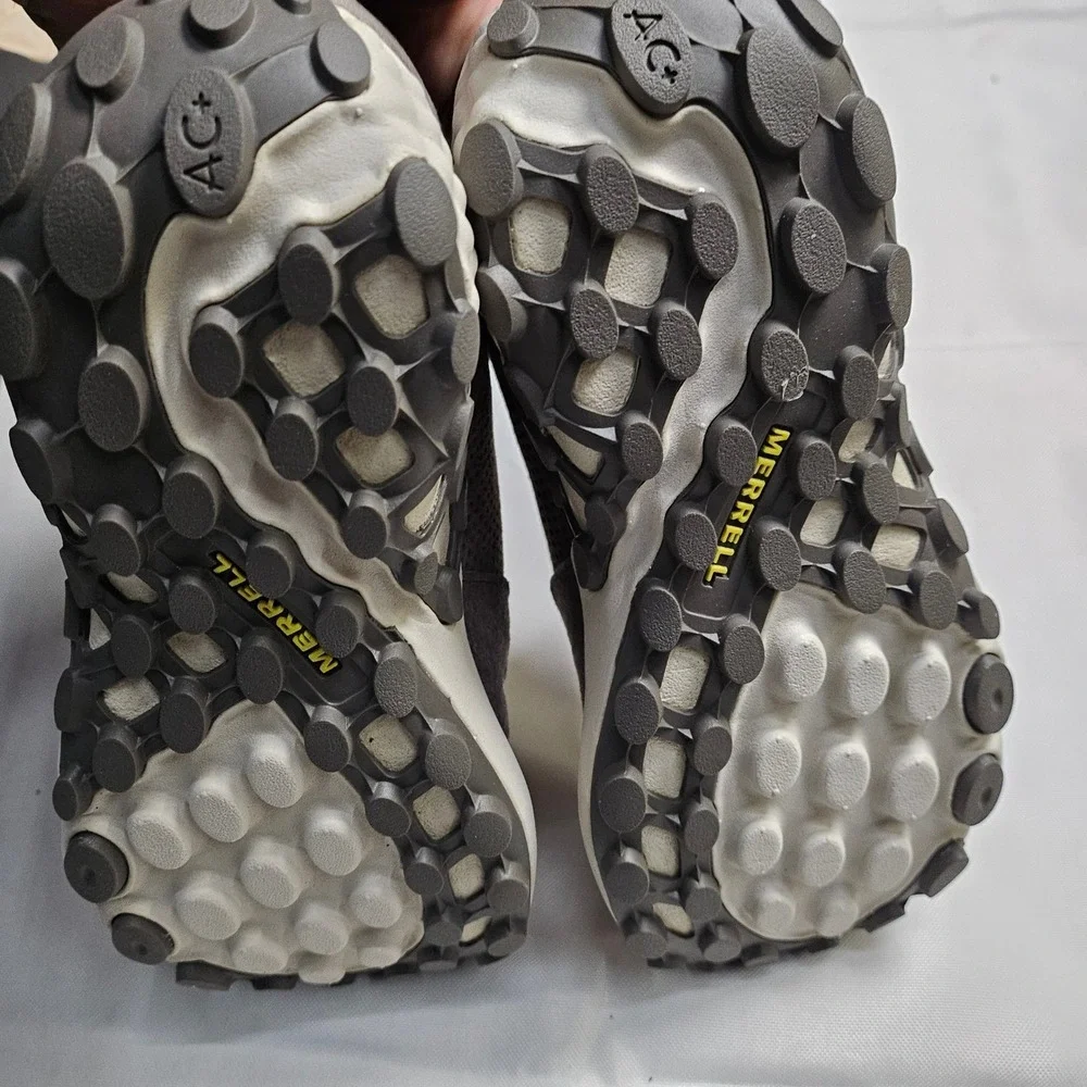 Merrell Falcon Slip On Shoes Women Size 5.5 Grey Yellow Trail Running J45752 NEW